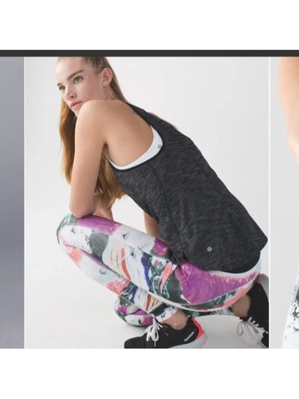 Lululemon Speed Tight III *All Full-On Lux. Pigment Wave Multi / Blk/ Regal plum